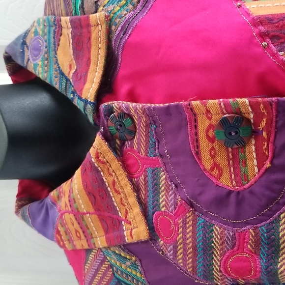 Sharon Anthony women's jacket multicolor wearable art deco size 1X - Picture 4 of 15